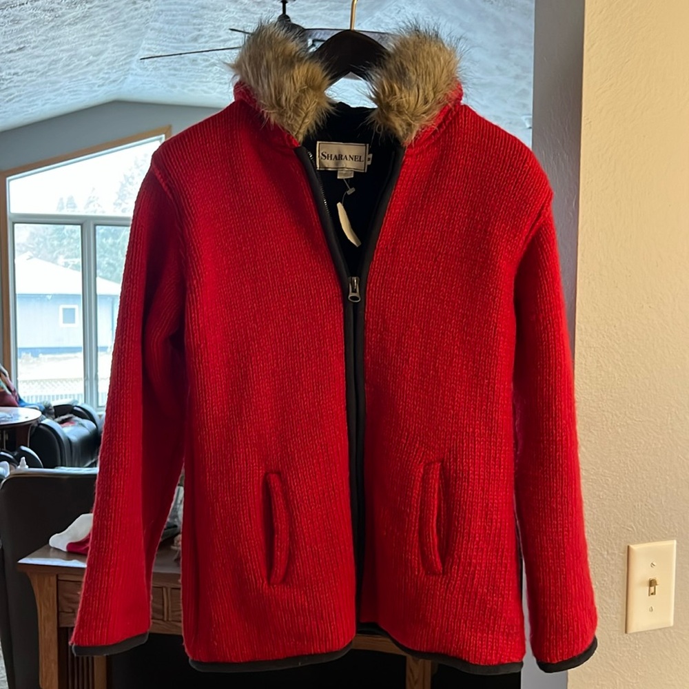 New With Tags Canadian Wool Sweater Coat.  Purchased in Canada.